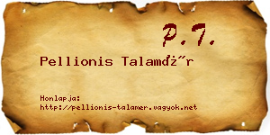 Pellionis Talamér névjegykártya